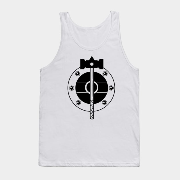 Hammer & Shield - Original Logo Banner Sigil - Dark Design for Light Fabrics Tank Top by Indi Martin